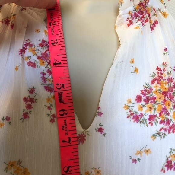 Vince Camuto Women's Floral Ruffles LS Roomy Lined Tiered Midi Dress NWT XS - Picture 11 of 11